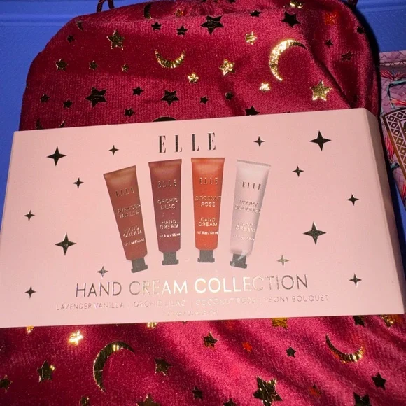 Elle Hand Cream Set with Starry Pouch and Bath & Body Works Body Cream - Picture 2 of 3